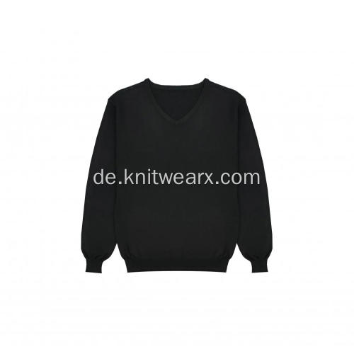 Herren Strickpullover Klassischer V-Ausschnitt Anti-Pilling Pullover